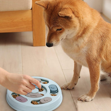 Dog Food Puzzle Toy – IQ Training, Mental Enrichment & Treat Dispenser (Blue)