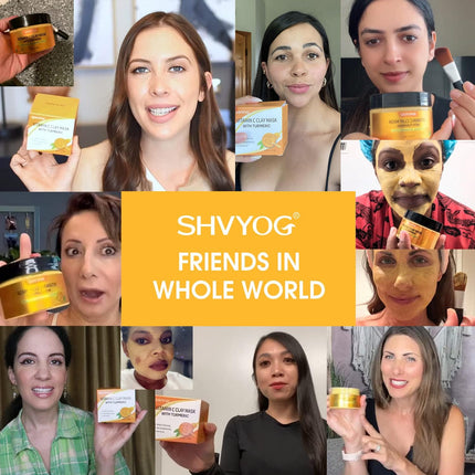 Turmeric Vitamin C Clay Mask – Deep Cleansing, Brightening & Pore Refining