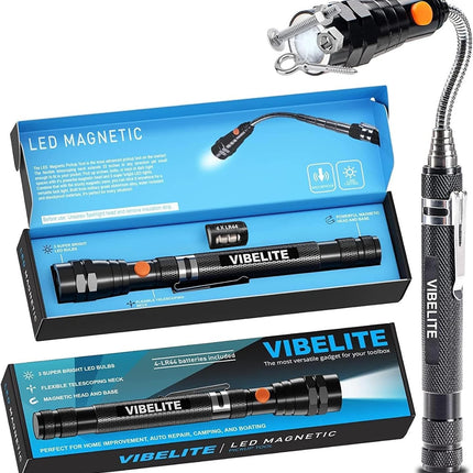 Extendable Magnetic Flashlight with Pickup Tool – Cool Gadget Gift for Men & Women