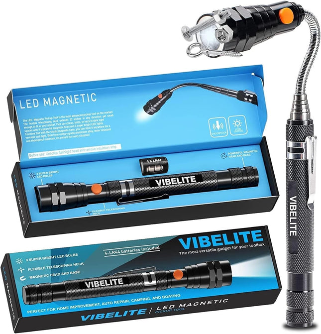Extendable Magnetic Flashlight with Pickup Tool – Cool Gadget Gift for Men & Women
