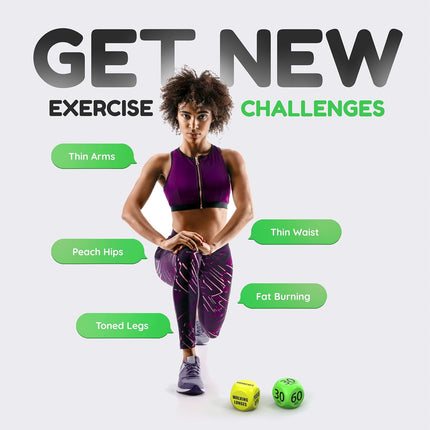 4-Piece Exercise Dice Set, 2.75in Foam Fitness Dice for Adults & Teens, Yellow