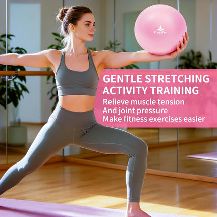 Mini Pilates Exercise Ball with Inflatable Pump for Home Gym Workouts