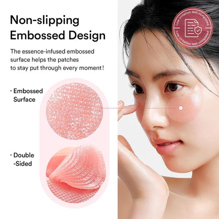Korean Eye Patches PDRN Retinal Niacinamide 60 Count for Rejuvenating Under Eyes