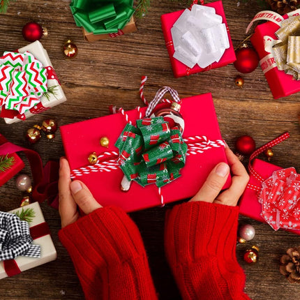 16PCS Large Christmas Pull Bows Ribbon Wrap Accessories for Gifts & Decor