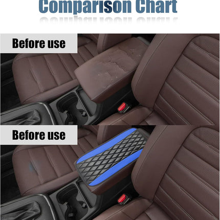 Universal Car Center Console Cover, Leather Armrest Protector for Vehicles