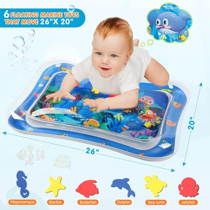 Premium Baby Water Play Mat, Tummy Time Toy for Infants 3-24 Months, Portable
