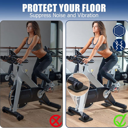 4 Pack Anti Vibration Pads for Peloton Bike Treadmill Floor Protectors