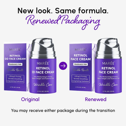 Retinol Face Moisturizer – Collagen & Hyaluronic, Anti-Aging Cream