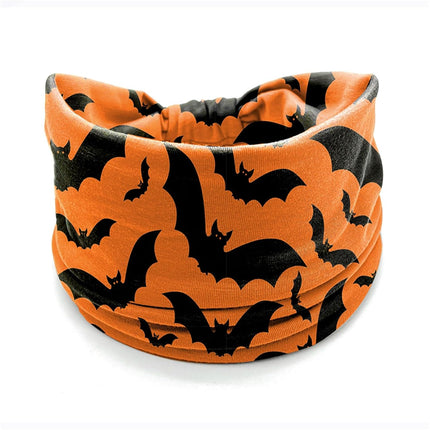 4-Piece Halloween Headbands for Women, Pumpkin Bat Spider Web Holiday Hair Bands