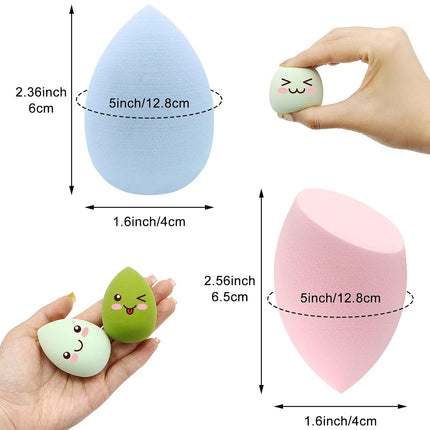 12-Pc Makeup Sponge Set, Latex-Free Soft Beauty Blenders for Powder & Liquid