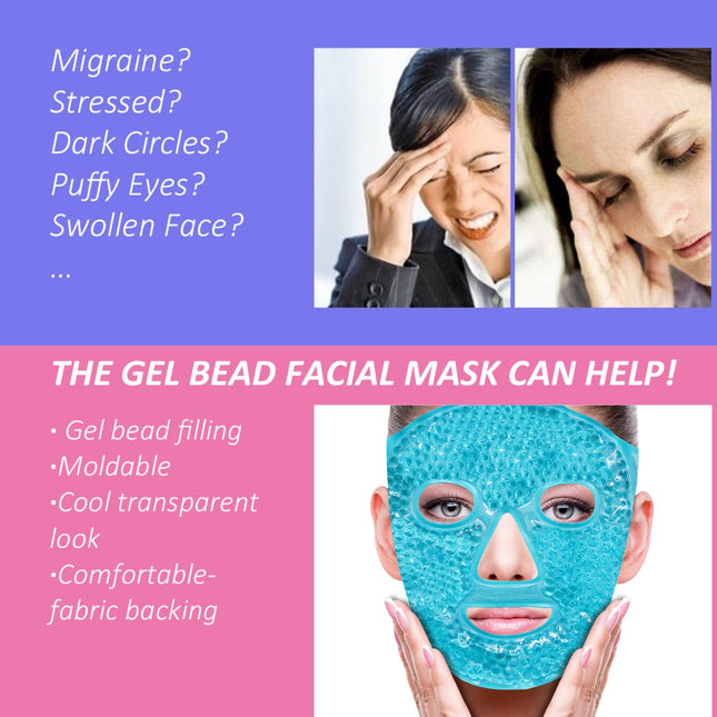 Cooling Gel Eye Mask for Facial Puffiness, Dark Circles and Post-Treatment Care