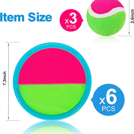 Outdoor Toss Ball Game Set with Paddles for Kids Family Yard Games