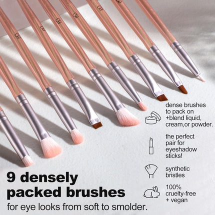 14-Pc Makeup Brush Set with 4 Mini Sponges & Case – Travel Beauty Kit