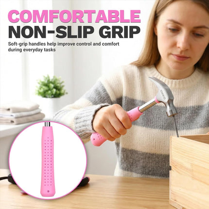 94pc Pink Tool Set with Storage Toolbox Household DIY Hand Tool Kit for Women