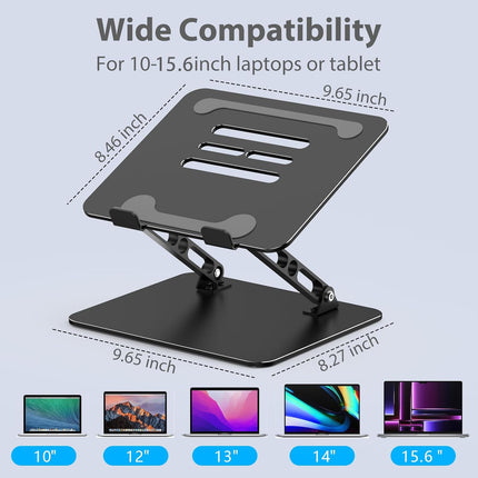 Portable Metal Laptop Stand Adjustable Notebook Holder with Cooling Design