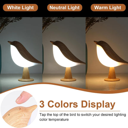 2-Pack Bird Night Lamps – Cordless Touch Dimmable Lights