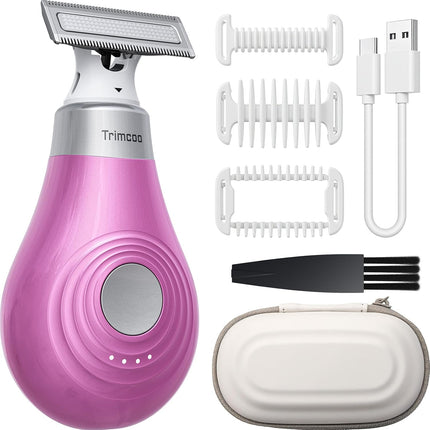 2026 Bikini Trimmer for Women – Cordless, Painless, USB-C, Pink