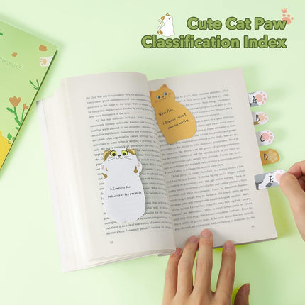 Cat Sticky Notes Set – Animal Divider Tabs, Memo Pads, Page Markers, Creative Gifts