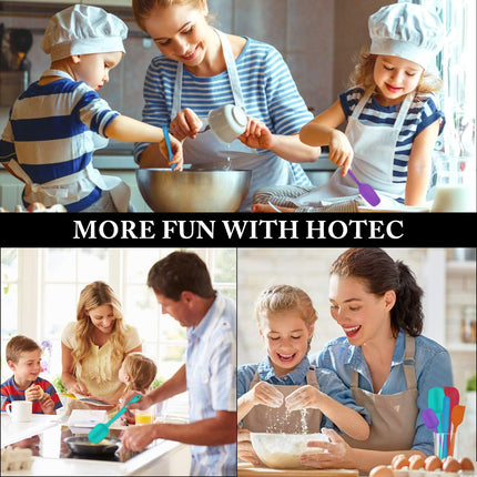 5 Piece Silicone Spatula Set Heat Resistant 600℉ Dishwasher Safe Baking Cooking Tool