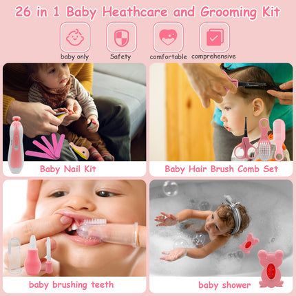26-in-1 Baby Grooming Kit – Electric Nail Trimmer & Infant Healthcare Set