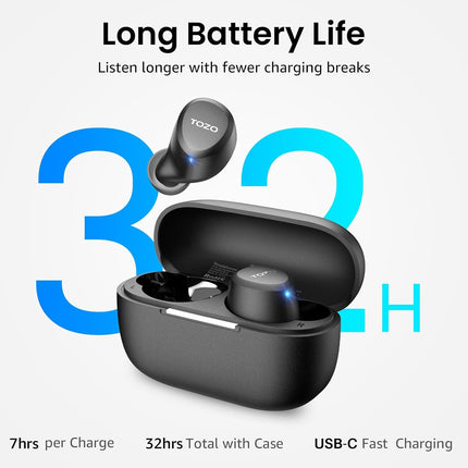 A1 Wireless Bluetooth 5.3 Earbuds, IPX5 Waterproof, AI Dual Mic Calls