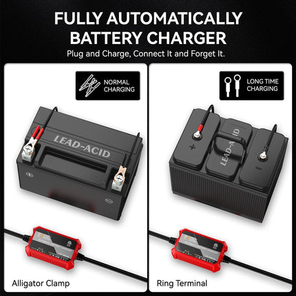 Automatic 12V Trickle Battery Charger – 1000mA Smart Battery Maintainer
