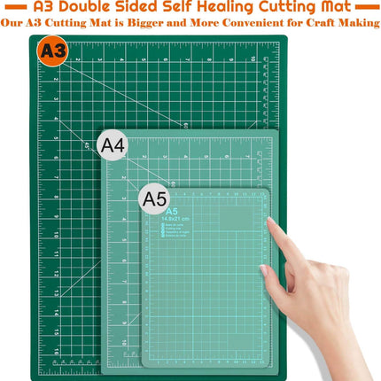 Self-Healing Cutting Mat 12x18" – Double-Sided 5-Ply for Sewing & Crafts