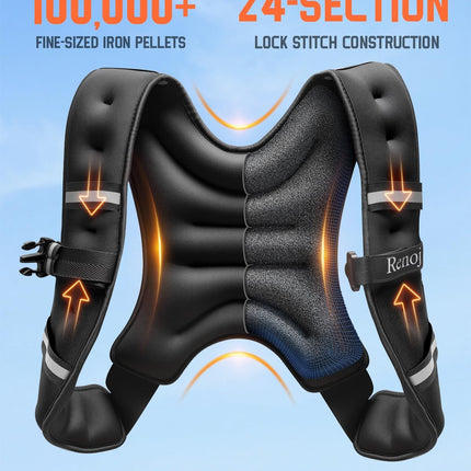 Weighted Vest for Men & Women Adjustable Fixed Weight Training Exercise Vest
