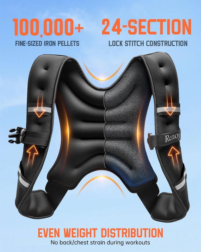 Weighted Vest for Men & Women Adjustable Fixed Weight Training Exercise Vest