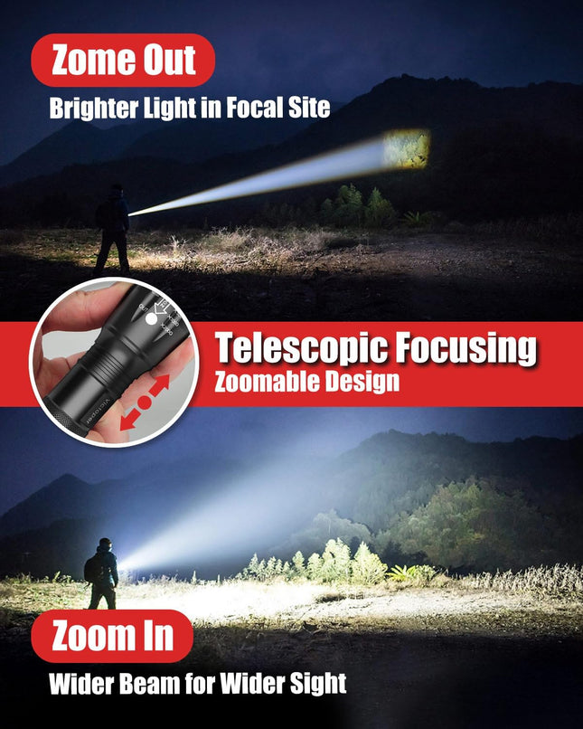 LED Flashlight 2-Pack – High Lumen Waterproof Torch for Camping & Hunting