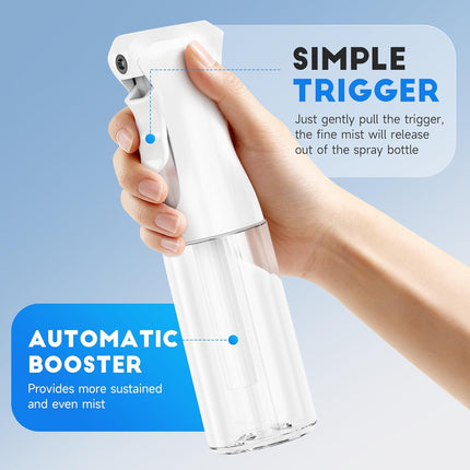 3-Pack Continuous Spray Bottles – Ultra Fine Mist for Hair, Plants & Pets