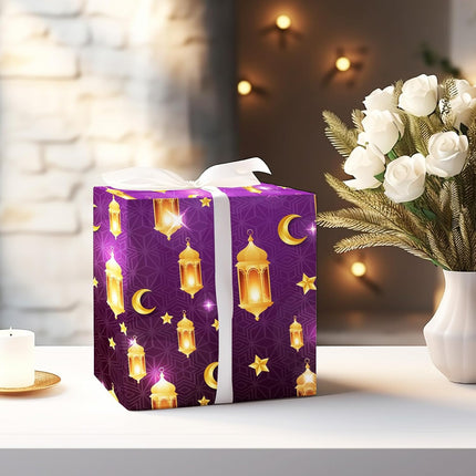 10PCS Eid Mubarak Wrapping Paper Ramadan DIY Crafts Birthday Gift Paper