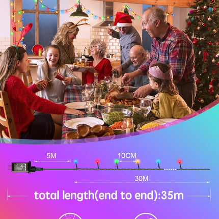 300 LED Color Changing Christmas String Lights 100FT Multicolor Outdoor