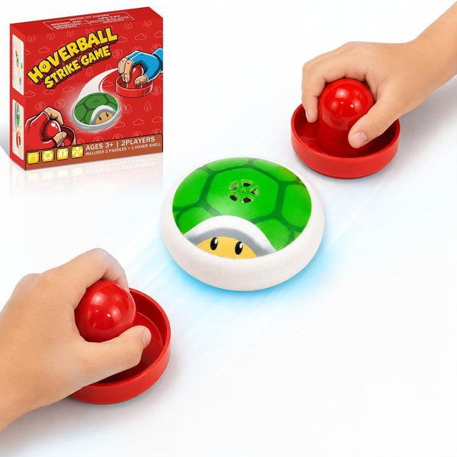 Kids Tabletop Air Hockey Game, Hover Puck with 2 Paddles, Indoor Family Toy