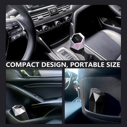 2 Pack Car Trash Can Cup Holder – Mini Leakproof with Lid, 90 Trash Bags, 2 Hooks