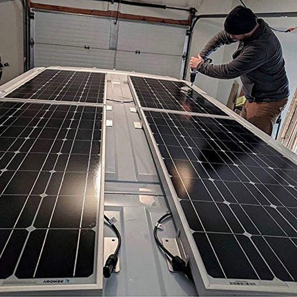 4pcs Aluminum Solar Panel Z Brackets – Lightweight, Corrosion-Free, Gray