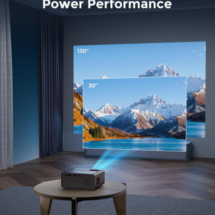 Home Projector 2025, Small 1080P, iOS/Android/USB/HDMI Support