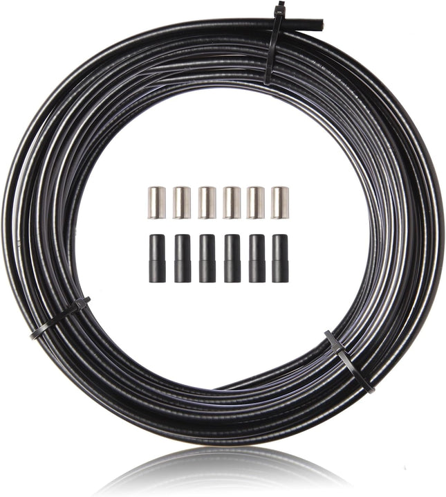 3M 5mm Bike Brake Cable Housing, Lined Bicycle Brake & Gear Wire Replacement, Black