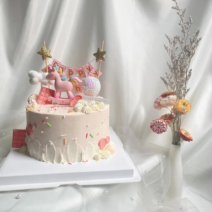 8Pcs Mini Flying Horse Unicorn Figurines – Cake Toppers & Fairy Garden Decor