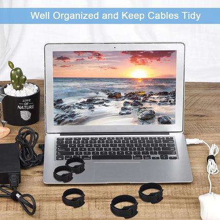 60 PCS 6 Inch Adjustable Cable Ties – Hook & Loop Cord Straps for Wire Organization