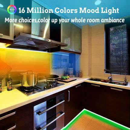 65.6ft RGB LED Strip Lights Colour Changing Kit with 44-Key IR Remote Control