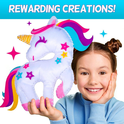 Magical Unicorn Sewing Kit for Girls 7+ – DIY Felt Animals & Pillow