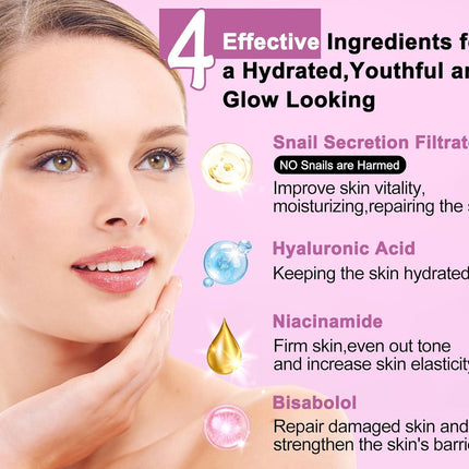 6-Pc Korean Snail Mucin Skincare Set – Anti-Aging, Hydrate & Repair