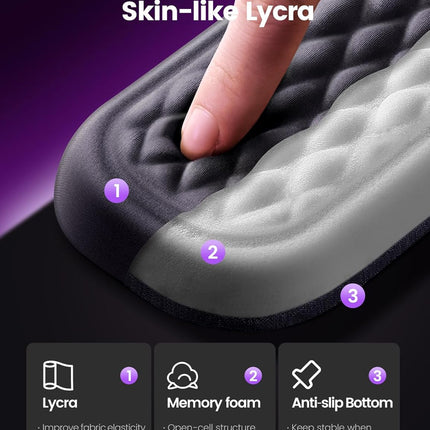 Keyboard and Mouse Wrist Rest Memory Foam Ergonomic Support Pad for Desk