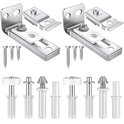 Door Hardware Repair Kit – 2 Sets Bi-Fold Closet Doors with Brackets & Wheels