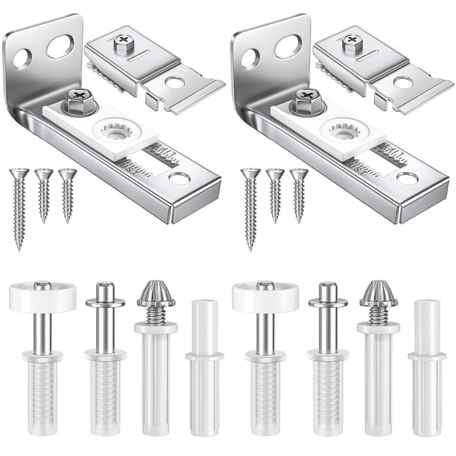 Door Hardware Repair Kit – 2 Sets Bi-Fold Closet Doors with Brackets & Wheels