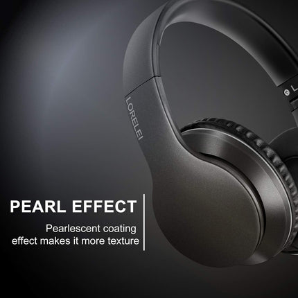 Over Ear Wired Stereo Bass Headphones with Mic Foldable Space Black 1.45M
