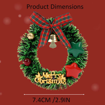 5 Pack Small Christmas Wreaths – Red Bow, Berry & Pinecone Indoor Decor