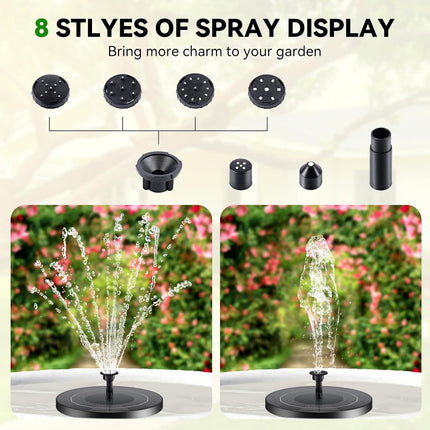 Upgrade Solar Water Fountain – 2.5W Bird Bath Pump for Outdoor Use