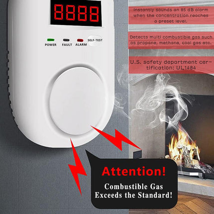 Natural Gas Detector Plug for Home & RV, LPG/Propane/Methane Leak Alarm